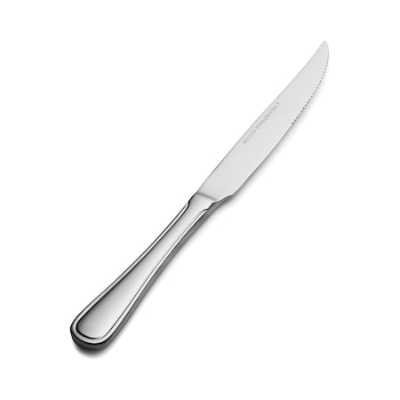 Bon Chef Tuscany, Steak Knife, Euro, Solid Handle, Mirror Finish, 13/0, 9.70" , set of 12 S315